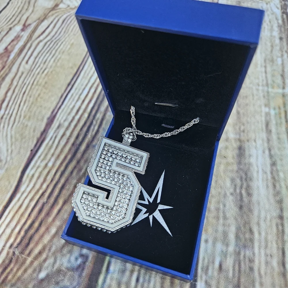 Tampa Bay Rays Wander Franco #5 Necklace/Chain New in Original Gift Box 5/27 SGA